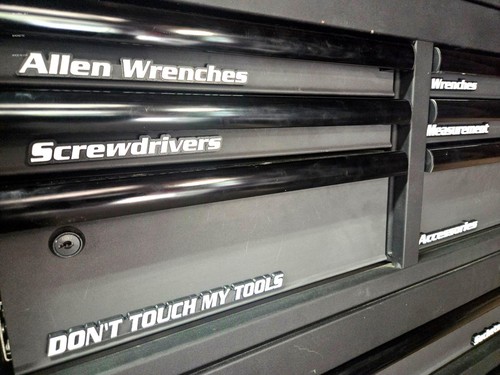 Magnetic tool box labels - box,