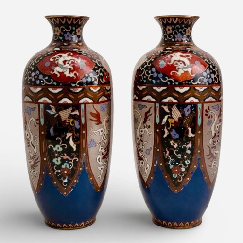 Pair japanese cloisonné - of,