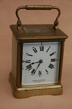 ANTIQUE MAPPIN & WEBB 8 DAY BRASS CARRIAGE CLOCK FOR REPAIR