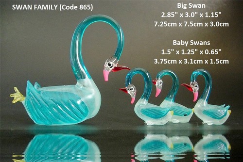 Blown glass swan - blown, figurine