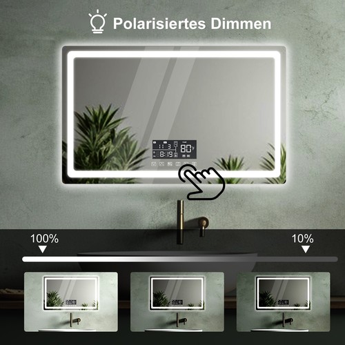 Illuminated bathroom mirror - illuminated,
