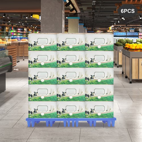 Plastic floor pallet blue - plastic,