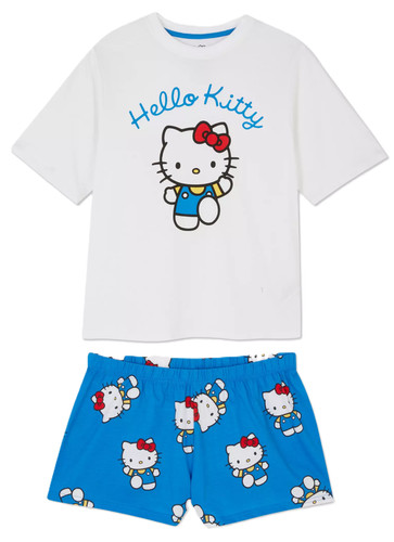 Ladies cotton pyjamas hello - pyjamas,