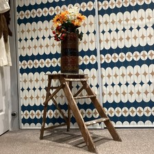 Vintage Wooden Steps Rustic Garden Plant Shop Display Small 2 Step, Step Ladders