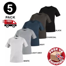 Mens Plain T-Shirt 5 Pack 100%