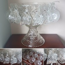 Punchbowl Set 12 Glass Cups