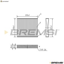 INTERIOR AIR FILTER FC0068A