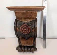 Vintage Hand Carved Solid Wood