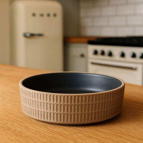 Raw stoneware deep dish 16cm - stoneware,