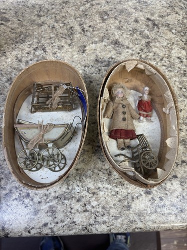 Antique bisque dolls wooden - antique,