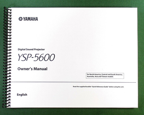 Yamaha ysp 5600 instruction - yamaha,