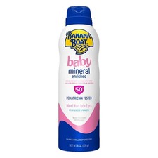 Banana Boat Baby Mineral Enriched Spray Sunscreen SPF 50, 6oz