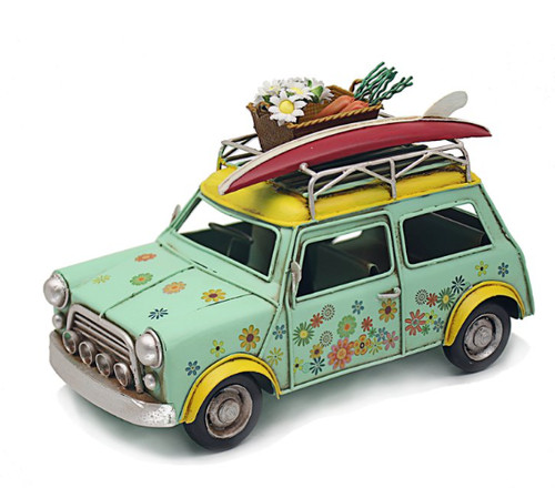 Green mini car - car, model