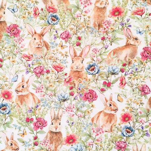 100 cotton fabric bunnies - 100%,