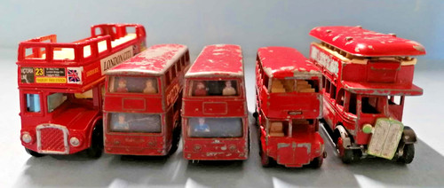Vintage london bus - models, in