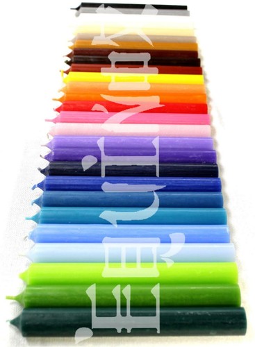 Solid colour pillar candles - candles, 7"