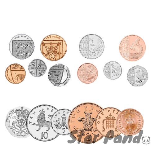 Small change 5p 10p - uk, 2p