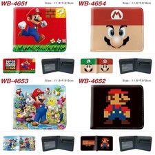Super Mario Bro Game Bifold Wallet Clutch Purse Zipper Coin Card Bag Gift UK