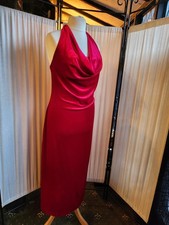 ZARA LONG  RED VELVET EVENING DRESS FOR XMAS PARTY CRUISE.SIZE XL SIZE UK14-16