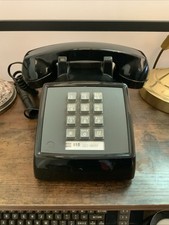 Western Electric Bell System Black Push Button Telephone Phone 2500 Tested