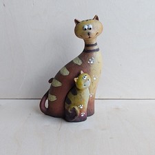 Ceramic Cat Figurines Set –