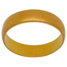 22ct Gold Ring 3.66g Wedding Plain Size O 1/2 - Fully Hallmarked