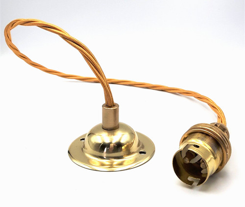 Brass ceiling rose - ceiling, b22