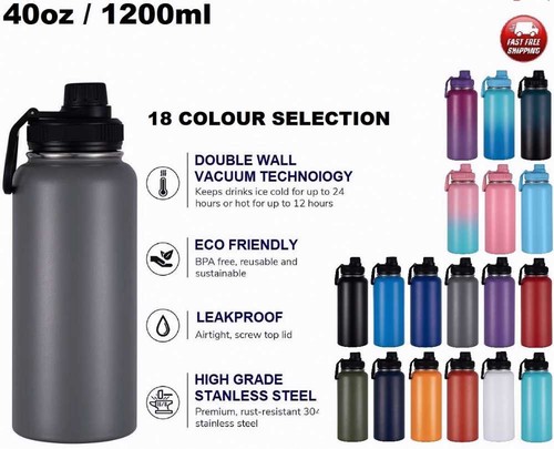 1200ml water flask bottle - water,