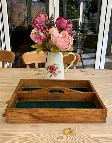 Vintage wooden cutlery tray 2 - vintage,