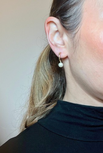 14k yellow gold hoop earrings - 14k,