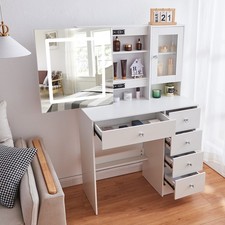 White Dressing Table with LED