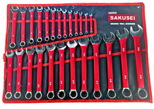SAKUSEI 25pc Combination Spanner Set Metric 6 - 32mm Red Soft Grip