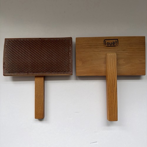 Vtg wool hand carders - hand,