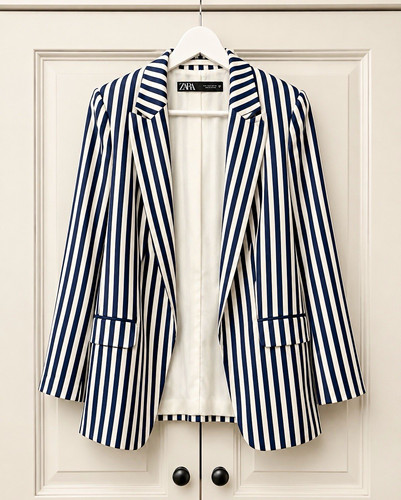 Zara navy white striped - navy,