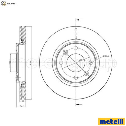 Brake disc 0555c for - brake, 23-0555c