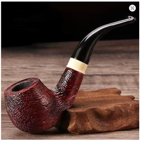 Wooden tobacco pipe - tobacco,