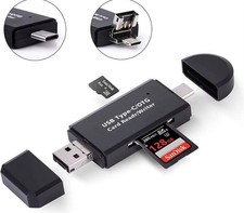 3in1 Card Reader USB Type C Micro SD TF OTG Smart Memory Adapter Laptop Computer
