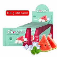 10x Clorets Sugar Free Mint Candy Watermelon Freeze Flavor Menthol 16.8g