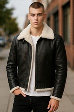 Men's Brown Pilot B3 Shearling