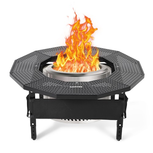 116cm metal outdoor fire pit - 116cm,
