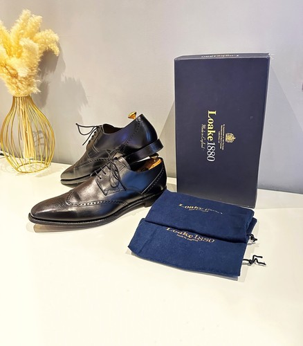 Loake 1880 haig black calf - black,