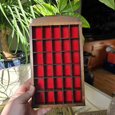 Vintage Wooden Thimble Curio