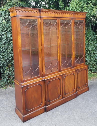 Antique mahogany breakfront - antique,
