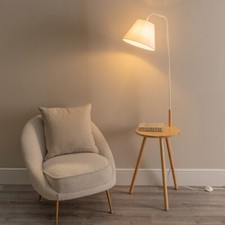 Large Wood Tripod Floor Lamp