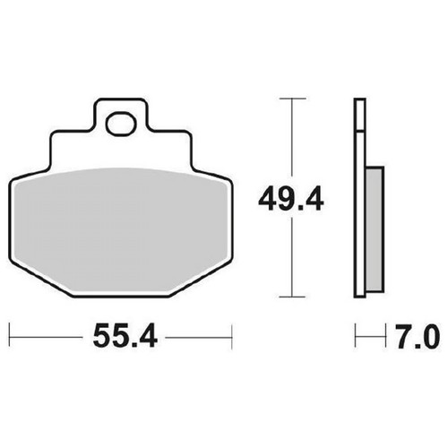 Pair brake pads 166ct - brake,