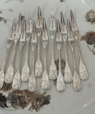 12 Escargot Forks In Silver