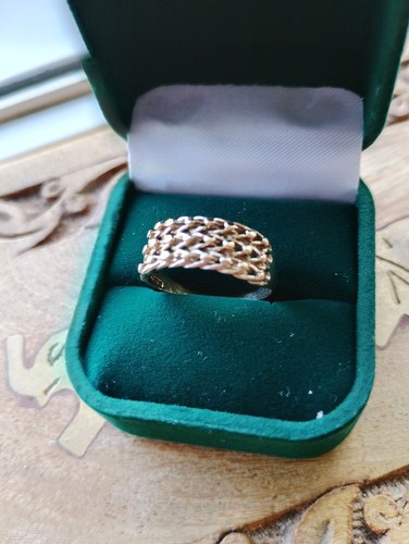 9ct gold keepers ring - gold,