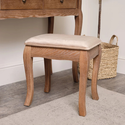 Dark wood dressing table stool - table,