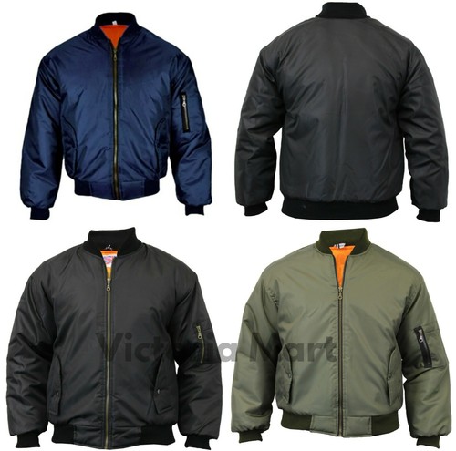 Mens ma1 army jacket - jacket, biker