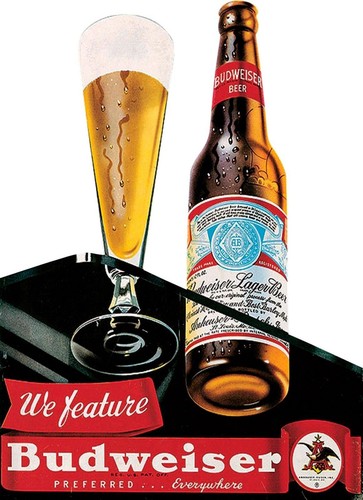 Budweiser beer vintage metal - vintage,